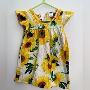 Sunflower Baby Dress 12-18M Floral Summer Dress Cottagecore Toddler
